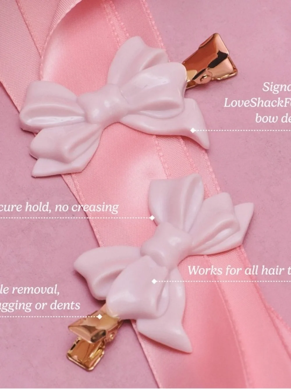 Mane x LoveShackFancy Darling Duo Limited Edition Creaseless Clips – NEW